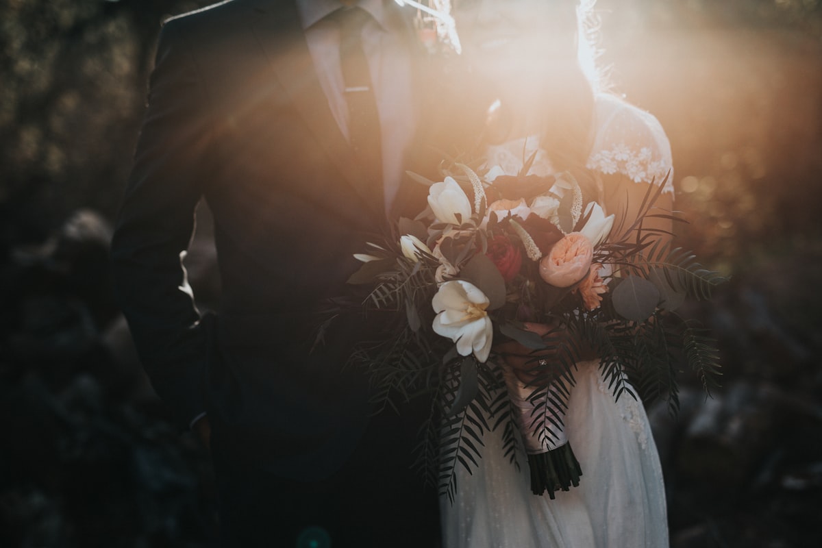 Couple dancing at their wedding reception