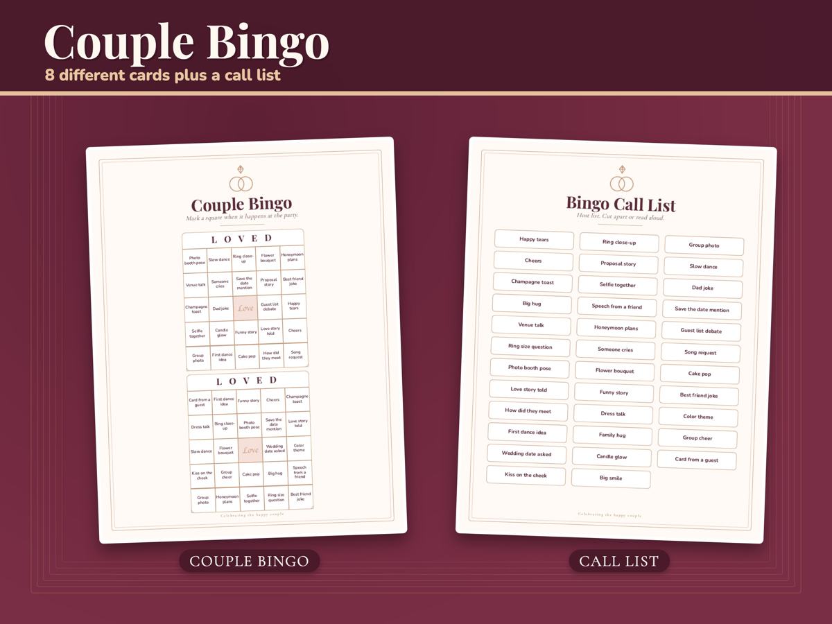 Engagement Party Games Printable Bundle, image 2